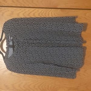 Karl Lagerfeld Black & White Dot Blouse - Like New